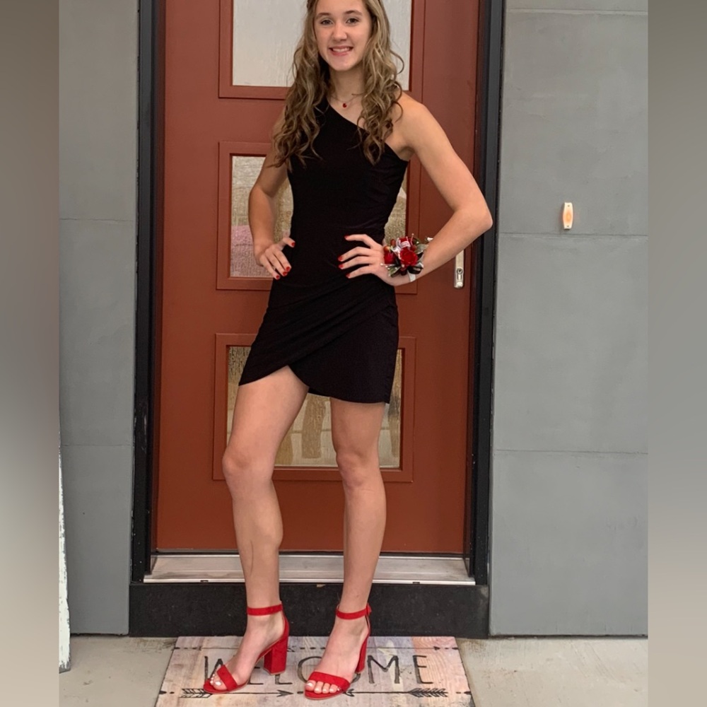 B Darlin Strapless Black Dress